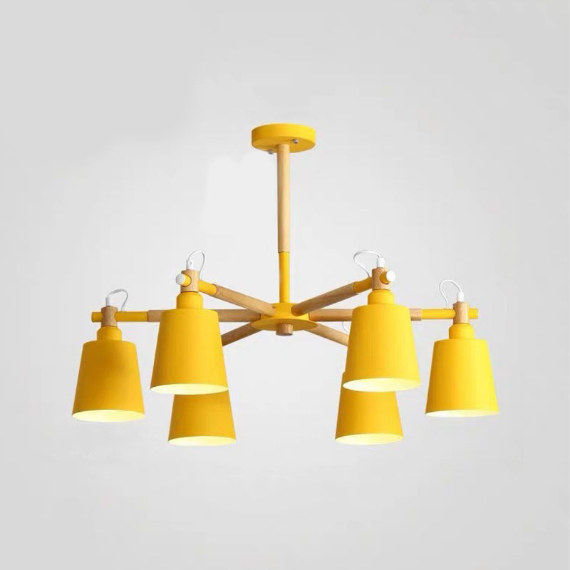 Nordic Multi Head Macron Chandelier Metal Chandelier Lighting Fixtures for Bedroom