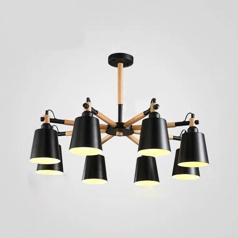 Nordic Multi Head Macron Chandelier Metal Chandelier Lighting Fixtures for Bedroom