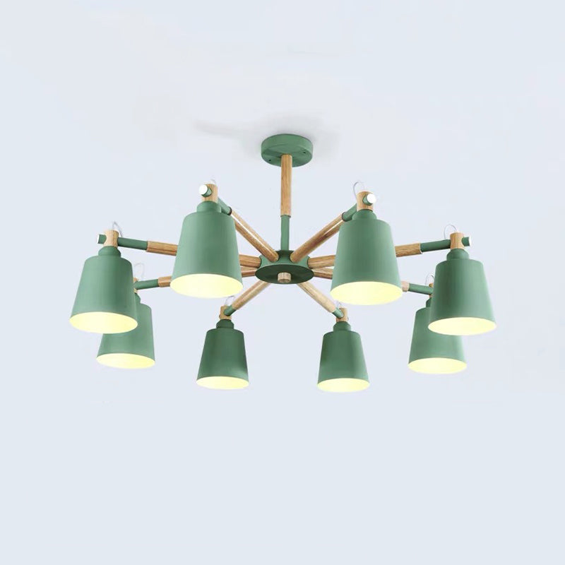 Nordic Multi Head Macron Chandelier Metal Chandelier Lighting Fixtures for Bedroom