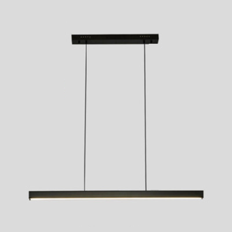 Modern Rectangle Island Lamps 1-Head Restaurant Pendant Light Fixtures with Acrylic Shade