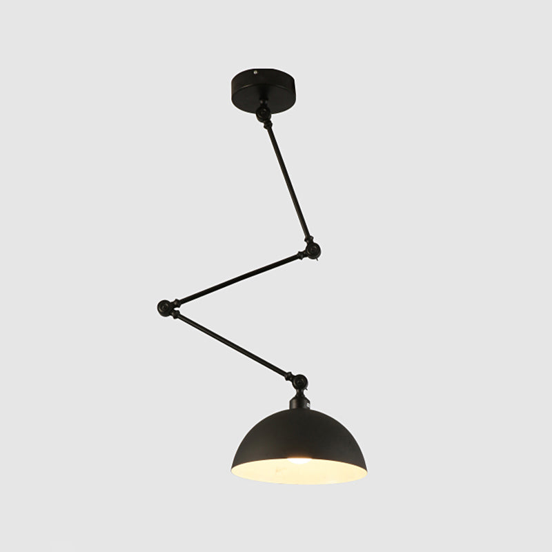 Stile industriale Lampada a sospensione in metallo pieghevole a 1 luce con ombra geometrica