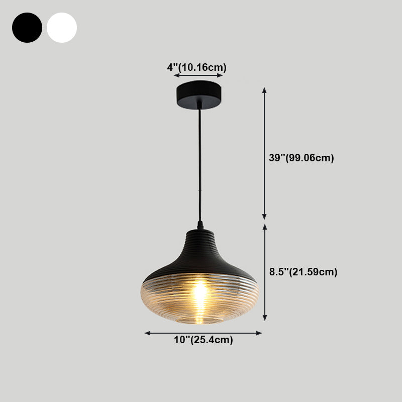 Apparecchio di illuminazione a sospensione geometrica retrò 1 lampadina in vetro ambra sospeso per sala da pranzo