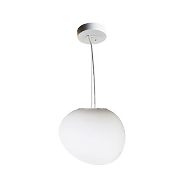 Nordique pavé pavé en verre blanc lampe à la suspension de la salle à manger 1