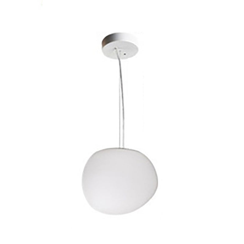 Nordique pavé pavé en verre blanc lampe à la suspension de la salle à manger 1