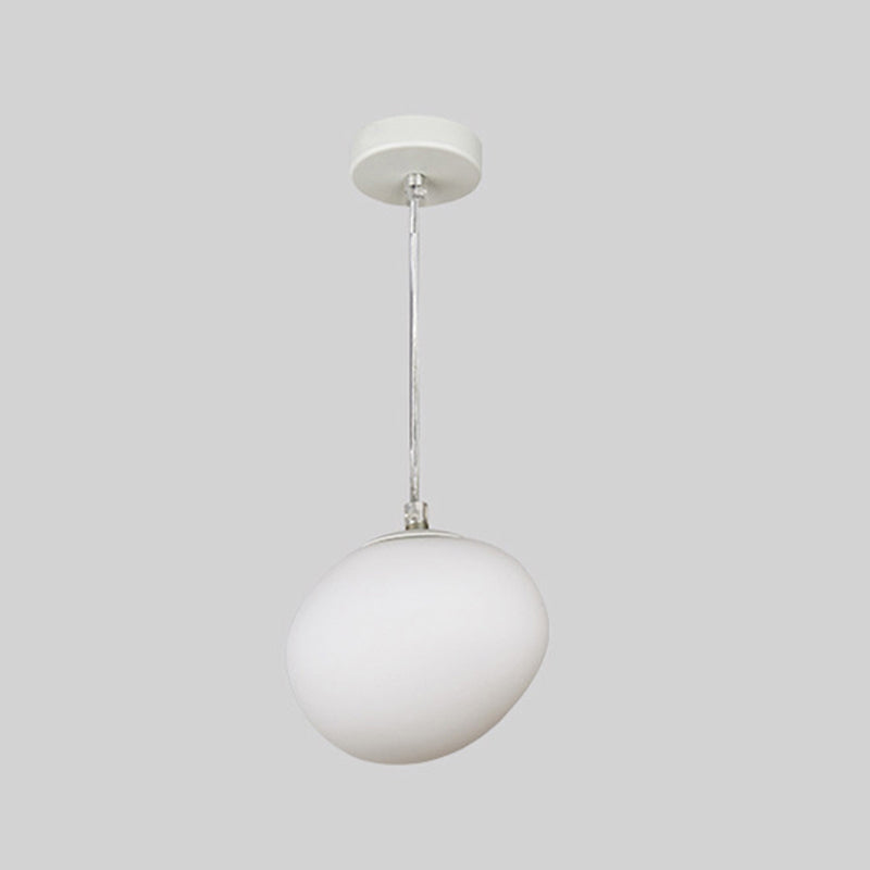 Nordique pavé pavé en verre blanc lampe à la suspension de la salle à manger 1