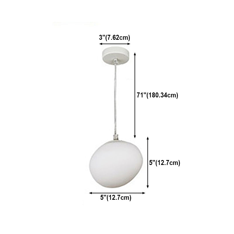 Nordique pavé pavé en verre blanc lampe à la suspension de la salle à manger 1