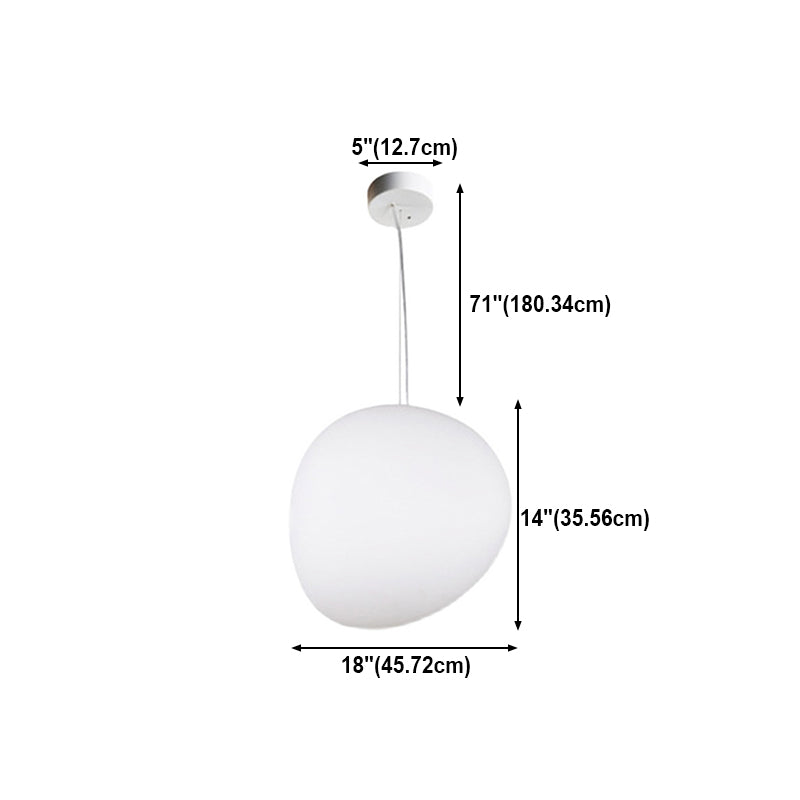 Nordique pavé pavé en verre blanc lampe à la suspension de la salle à manger 1