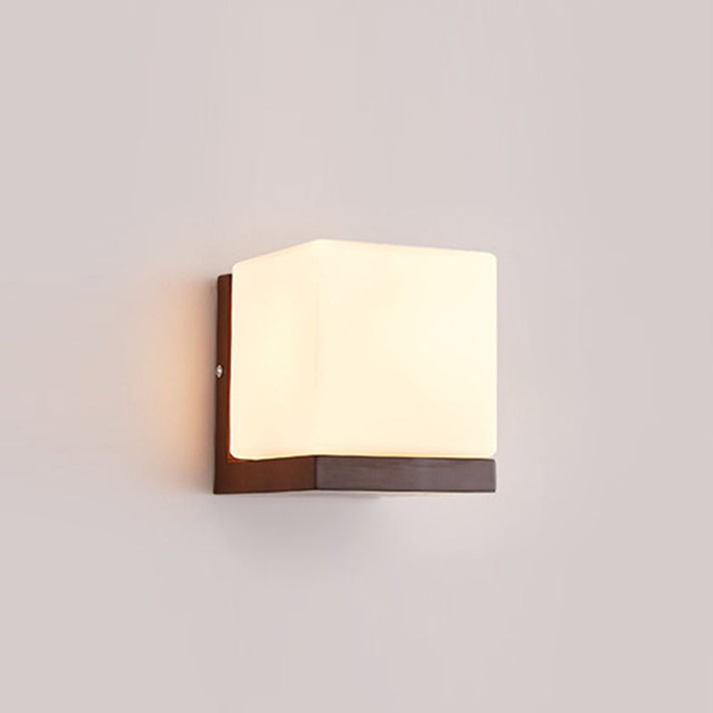 Nordic Wall Mount Lamp Modern Style Wooden Wall Sconce Light for Living Room