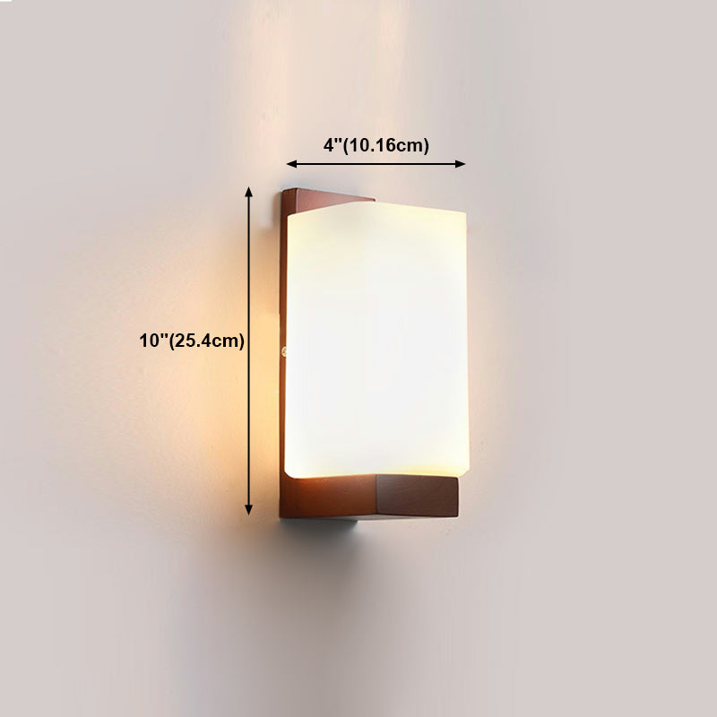 Nordic Wall Mount Lamp Modern Style Wooden Wall Sconce Light for Living Room