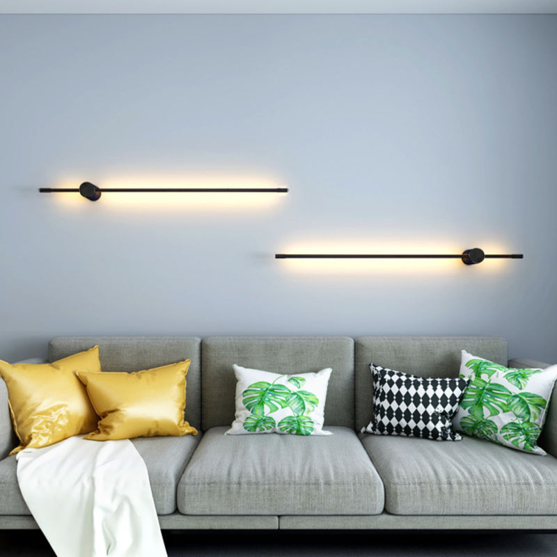 Nordic Wall Mount Lamp Modern Style LED Strip Shape Wall Sconce Fixture for Living Room
