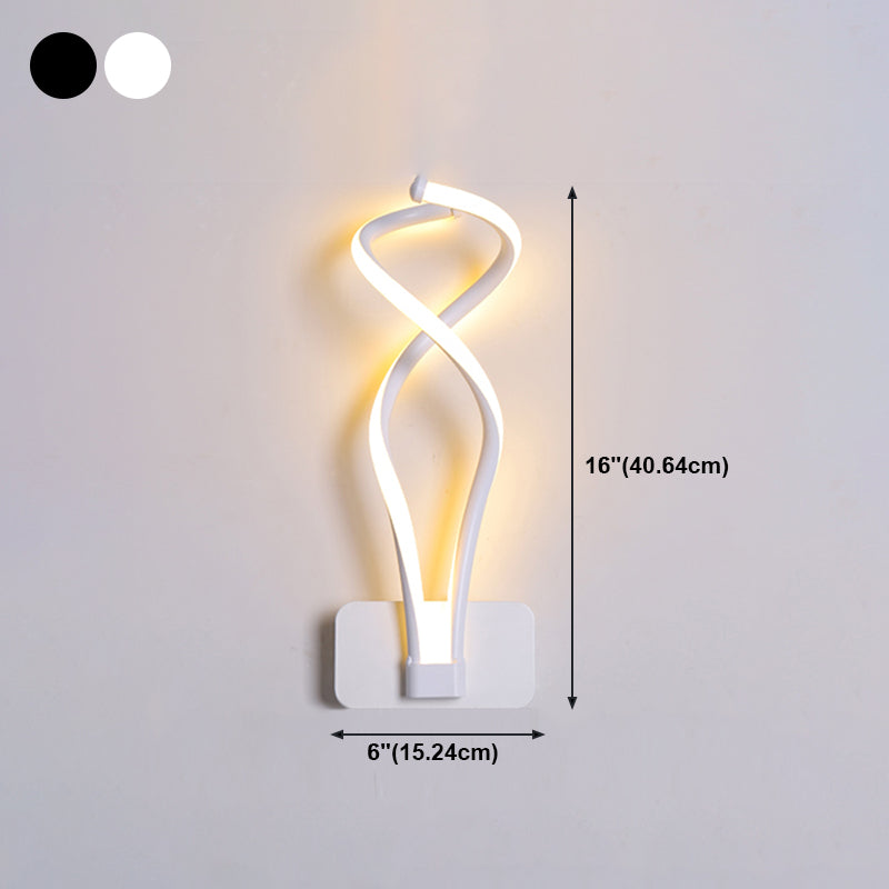 Moderner Stil Metall Wandleuchte lineare Form LED -Wandleuchte für Schlafzimmer