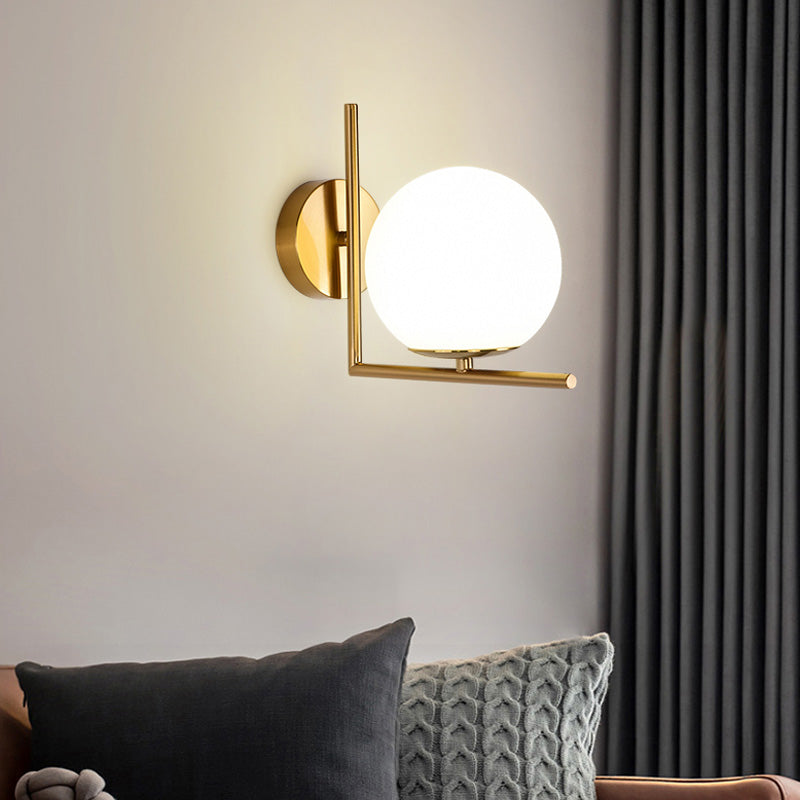 Nordische Wand montieren leichte moderne einfache Glasschatten Wandleuchte für Wohnzimmer