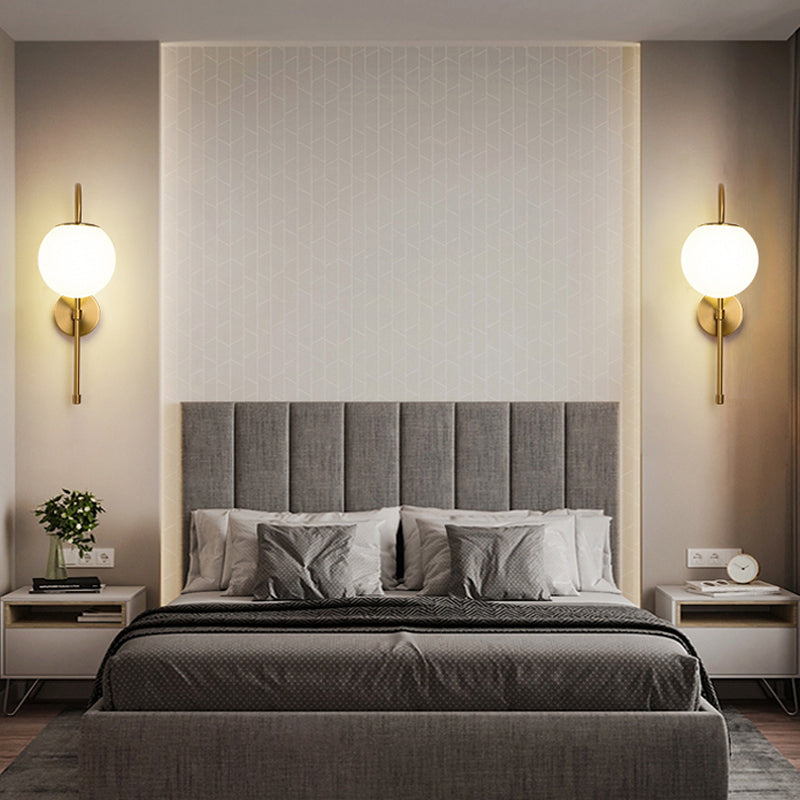 Nordische Wand montieren leichte moderne einfache Glasschatten Wandleuchte für Wohnzimmer