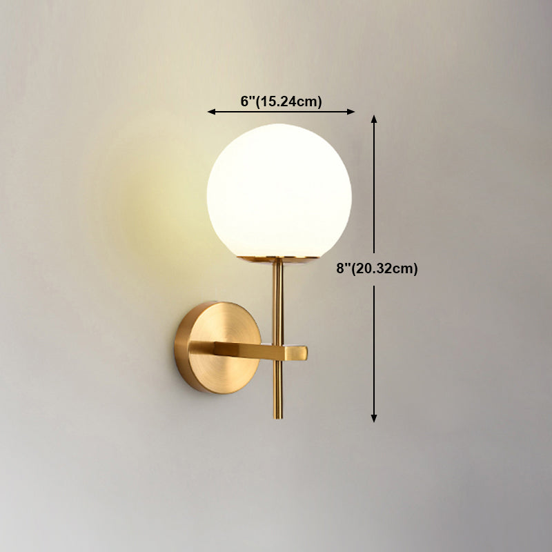 Nordische Wand montieren leichte moderne einfache Glasschatten Wandleuchte für Wohnzimmer