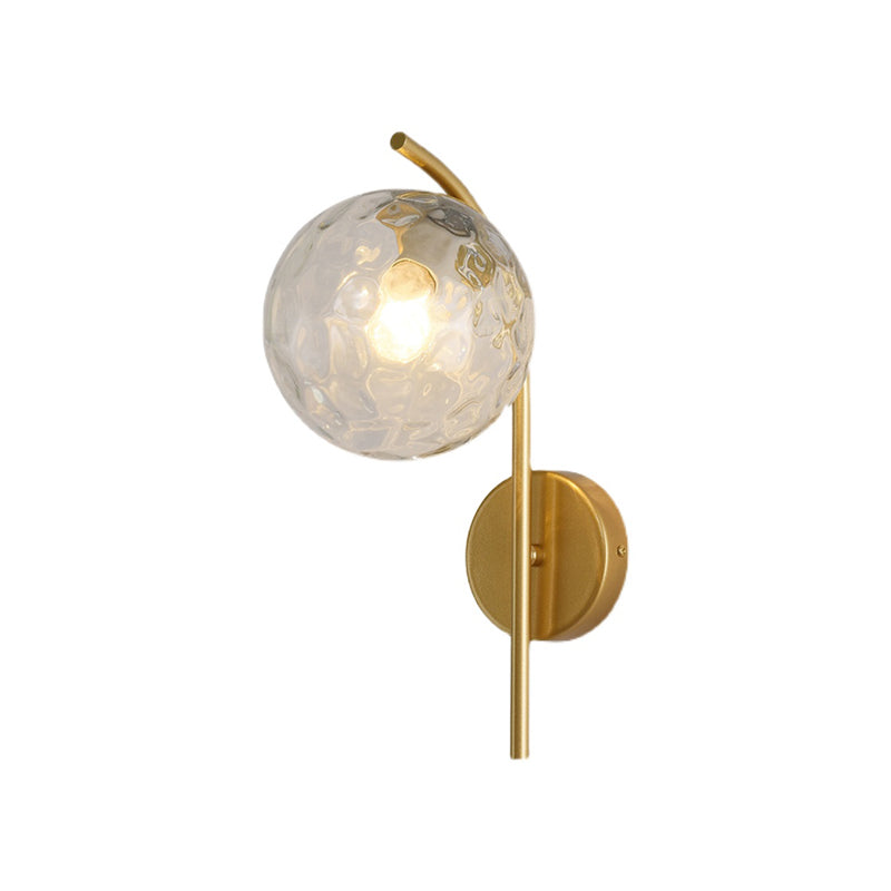 Nordische Wandmontage Lampe moderne runde Glasschatten Wandleuchte für Wohnzimmer
