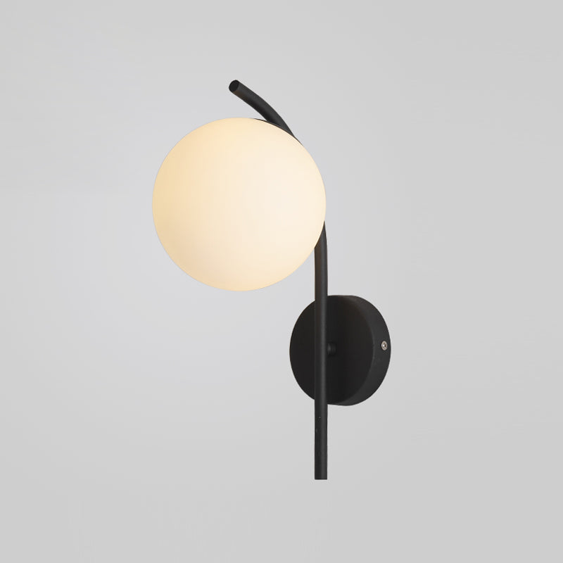 Nordische Wandmontage Lampe moderne runde Glasschatten Wandleuchte für Wohnzimmer