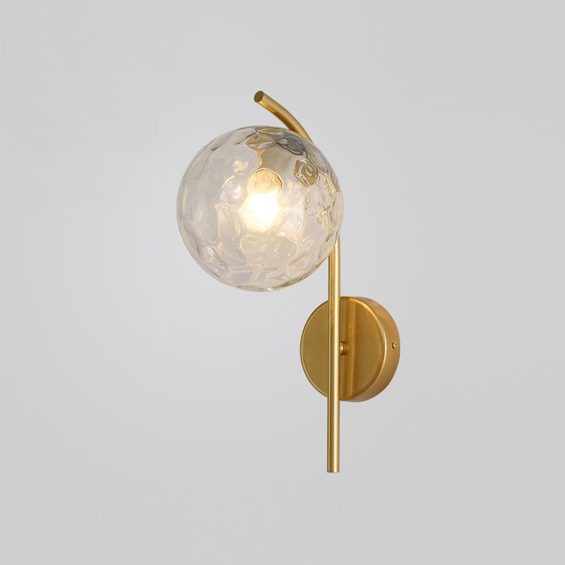 Nordische Wandmontage Lampe moderne runde Glasschatten Wandleuchte für Wohnzimmer