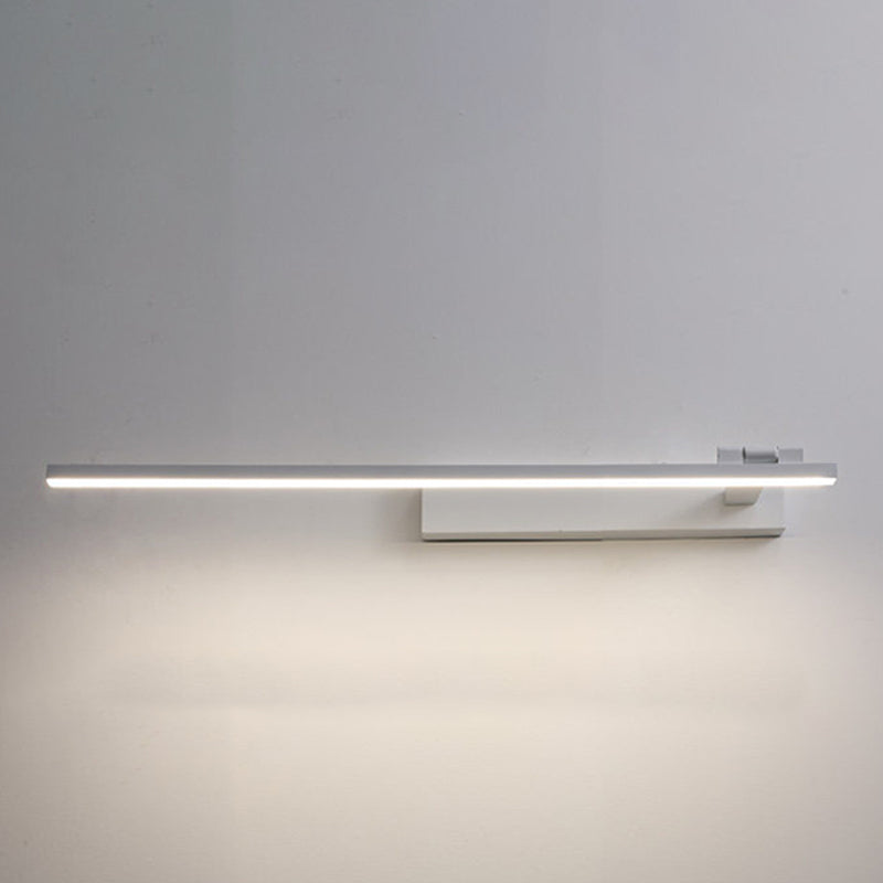 Metal Linear Mirror Light Fixture Minimalist Style LED Wall Mount Light Fixture