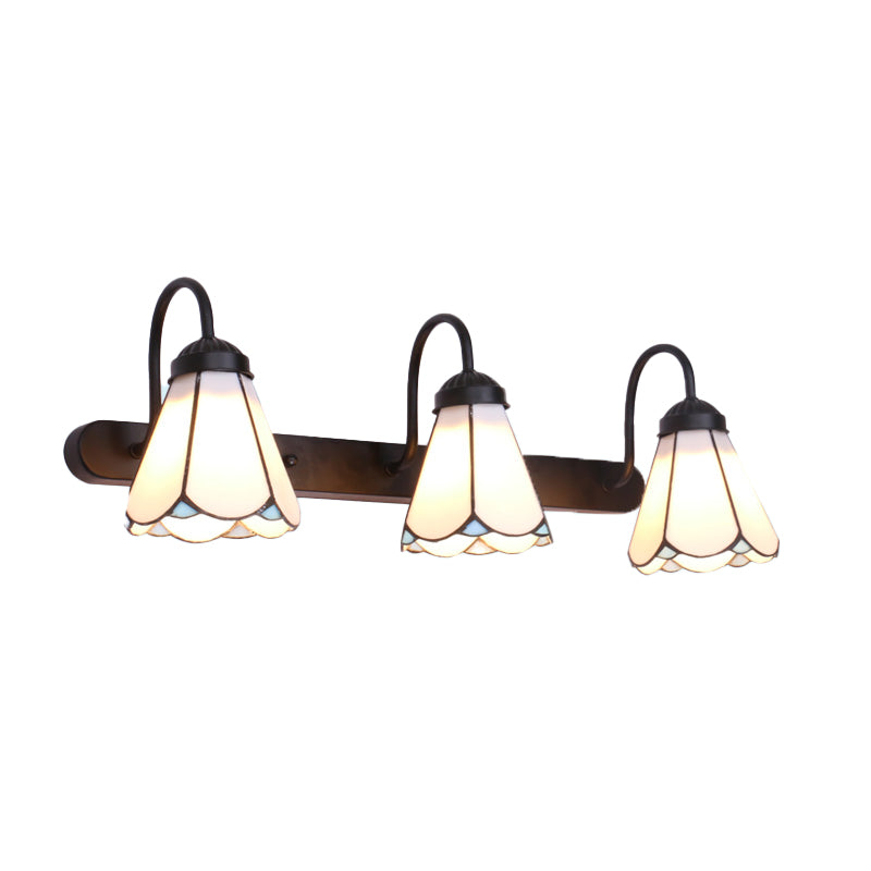 Handcrafted Art Glass Wall Lamp Tiffany Bell Shaped Bathroom Vanity Light
