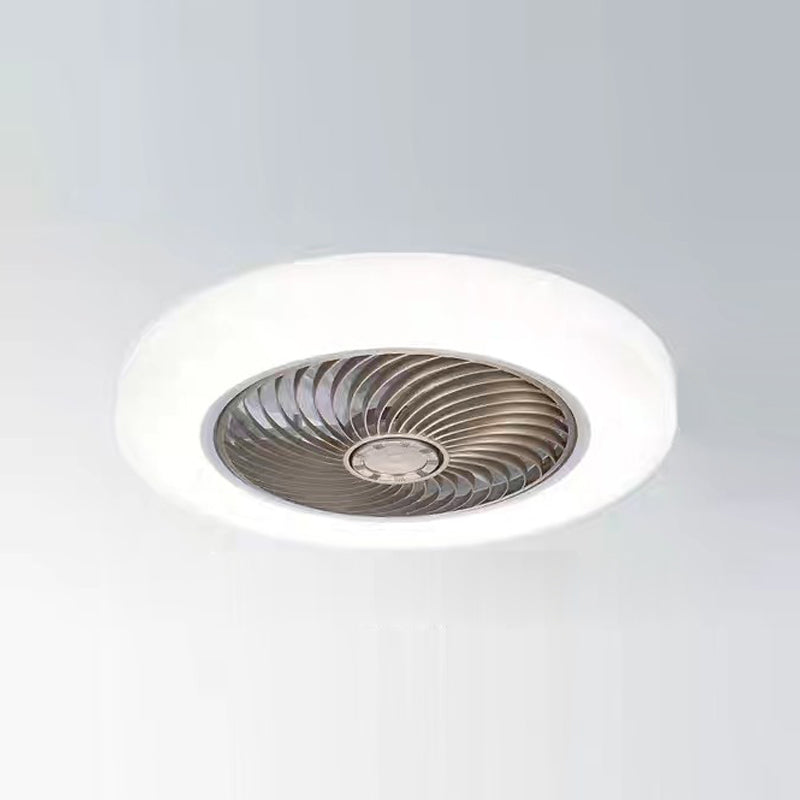 Unsichtbare Blades Lüfter Lampe moderne Acrylschlafzimmer LED Semi Flush Deckenleuchte