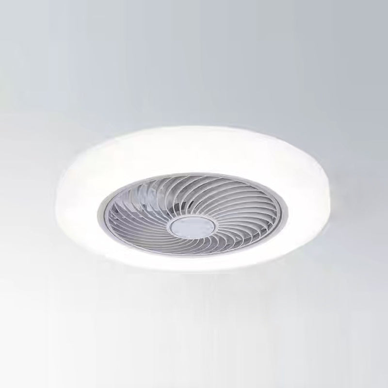 Unsichtbare Blades Lüfter Lampe moderne Acrylschlafzimmer LED Semi Flush Deckenleuchte