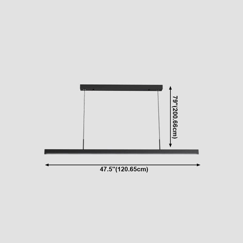 Rectangle moderne LED ISLAND lampe à tête de la lampe de restaurant à tête avec une teinte acrylique