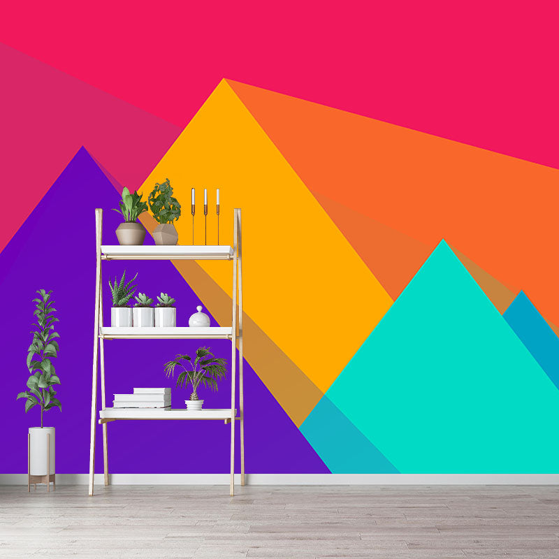 Washable Stain Resistant Mural Wallpaper Geometry Indoor Wall Mural