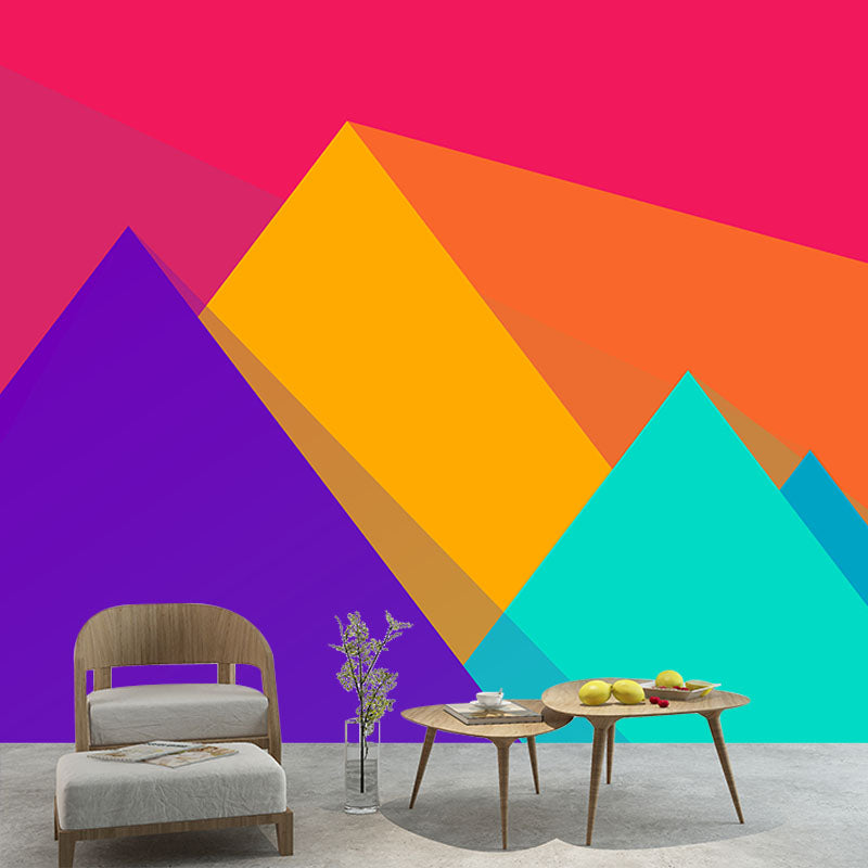 Washable Stain Resistant Mural Wallpaper Geometry Indoor Wall Mural