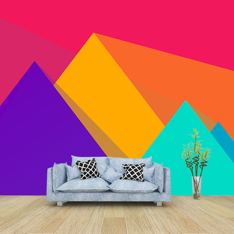 Washable Stain Resistant Mural Wallpaper Geometry Indoor Wall Mural