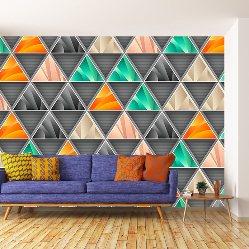 Illustration Stain Resistant Wall Mural Wallpaper Geometry Sitting Room Wall Mural