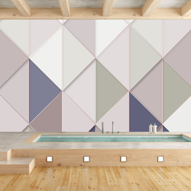 Environment Friendly Resistant Mural Wallpaper Geometry Sleeping Room Wall Mural