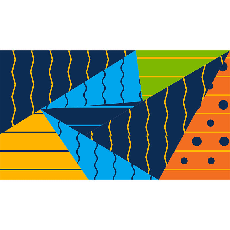 Decorative Illustration Mural Wallpaper Geometry Indoor Wall Mural