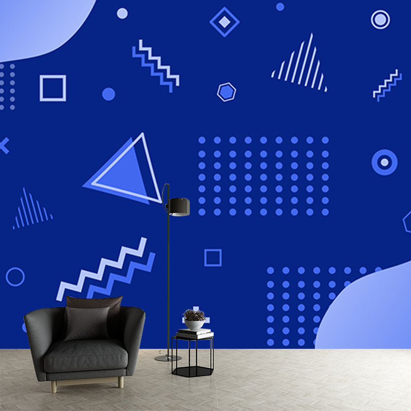 Vivid Geometry Illustration Mural Wallpaper Environment Friendly Living Room Wall Mural