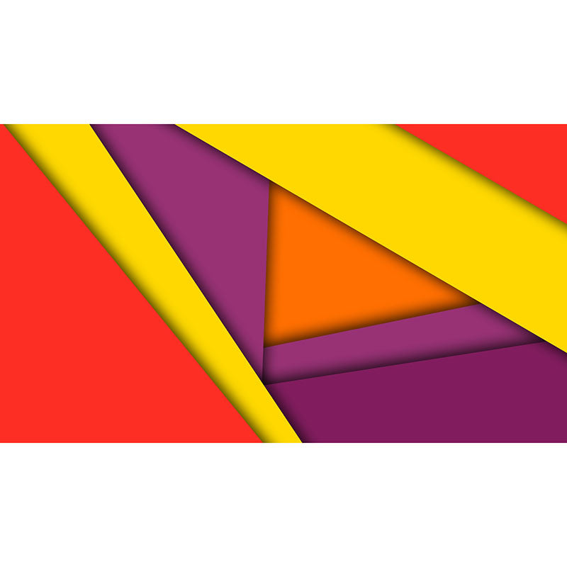 Vivid Geometry Illustration Mural Wallpaper Environment Friendly Living Room Wall Mural