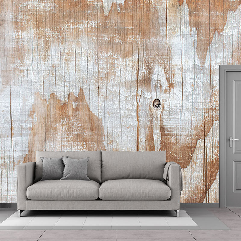 Modern Style Wall Mural Wallpaper Wood Grain Bedroom Wall Mural