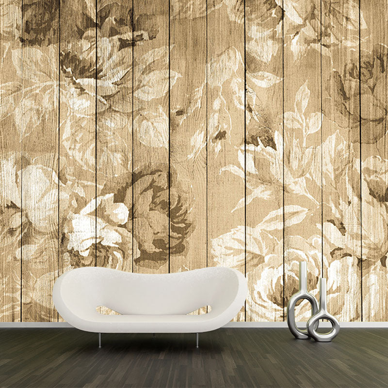 Washable Photography Mural Wallpaper Wood Grain Indoor Wall Mural