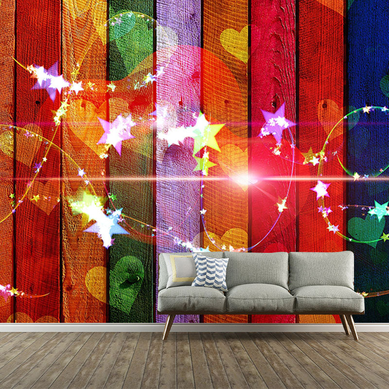 Environment Friendly Mural Wallpaper Wood Grain Photography Bedroom Wall Mural