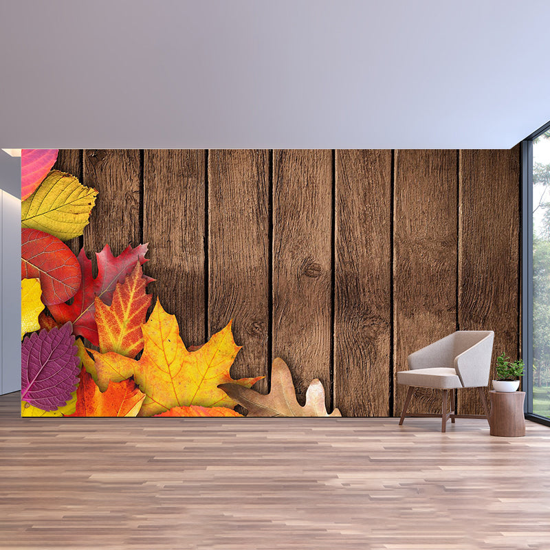 Photography Stain Resistant Mural Wallpaper Wood Grain Living Room Wall Mural