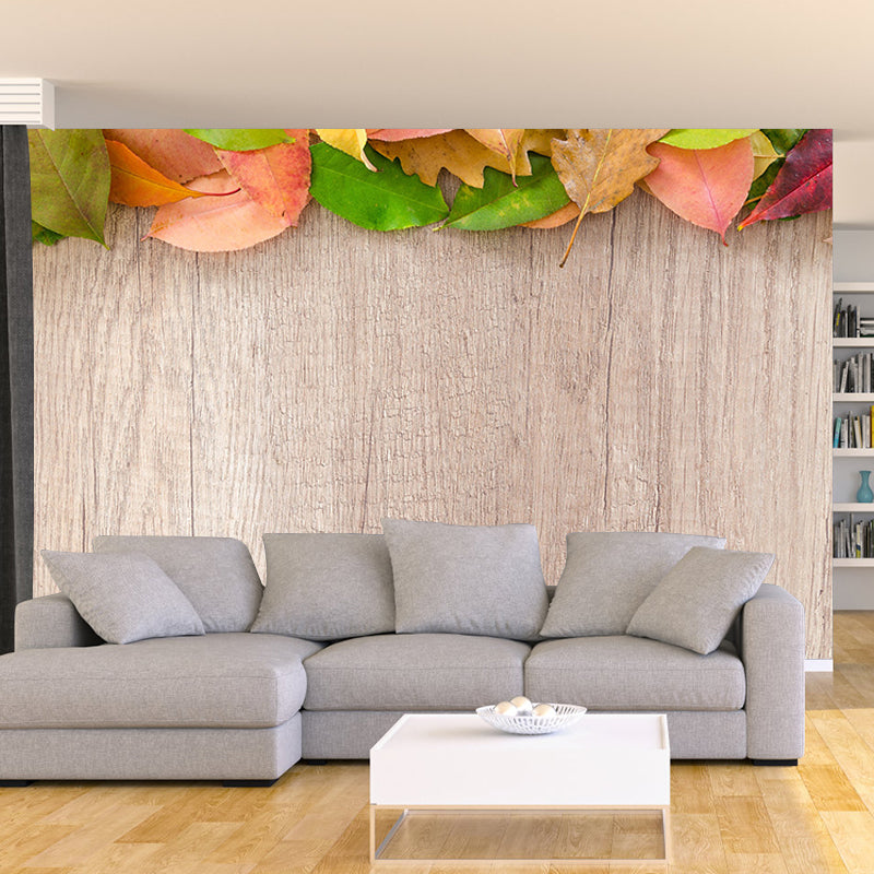 Photography Stain Resistant Mural Wallpaper Wood Grain Living Room Wall Mural