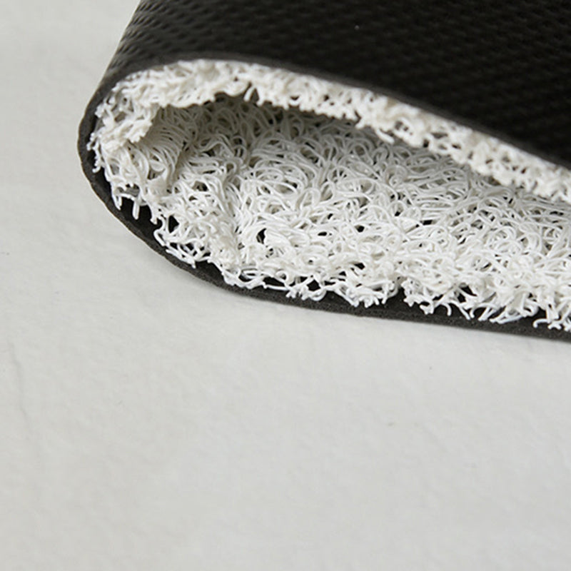 Schwarz-Weiß-Raster-Teppich Polyester Fläche Teppich nicht rutschfestem Teppich für Schlafzimmer