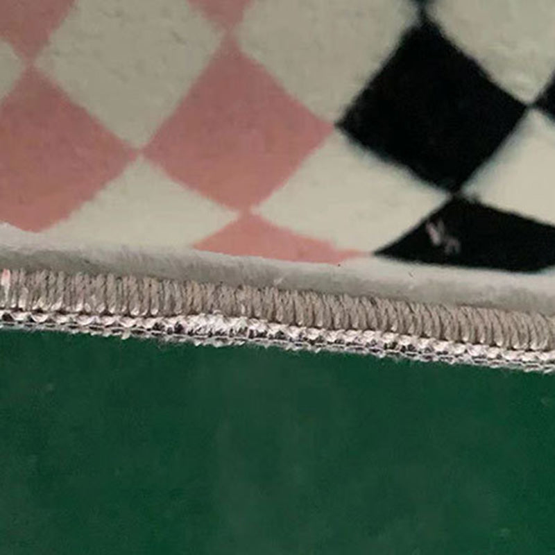 Moderner Schachbrett Teppich Polyester Teppich nicht rutschfestes Hintergrund Teppich für Wohnzimmer