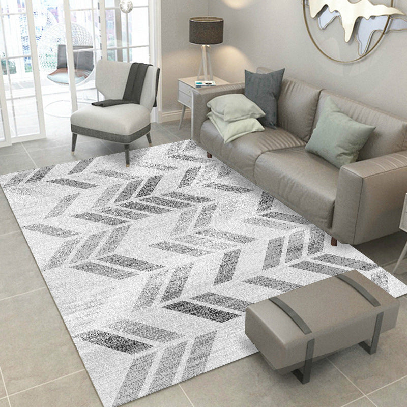 Moderner grauer Teppich abstrakter Teppichfleckresistent Innenteppich für Wohnzimmer Schlafzimmer