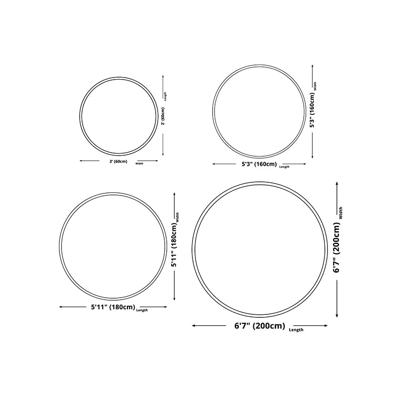 Modern Round Plush Rug Polyester Indoor Rug Stain Resistant Area Carpet for Living Room
