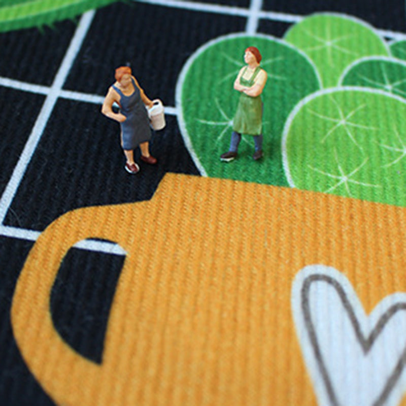 Schwarzer und grau geometrischer Muster Teppich Polyester Innenteppich Färbemittelebiet Teppich