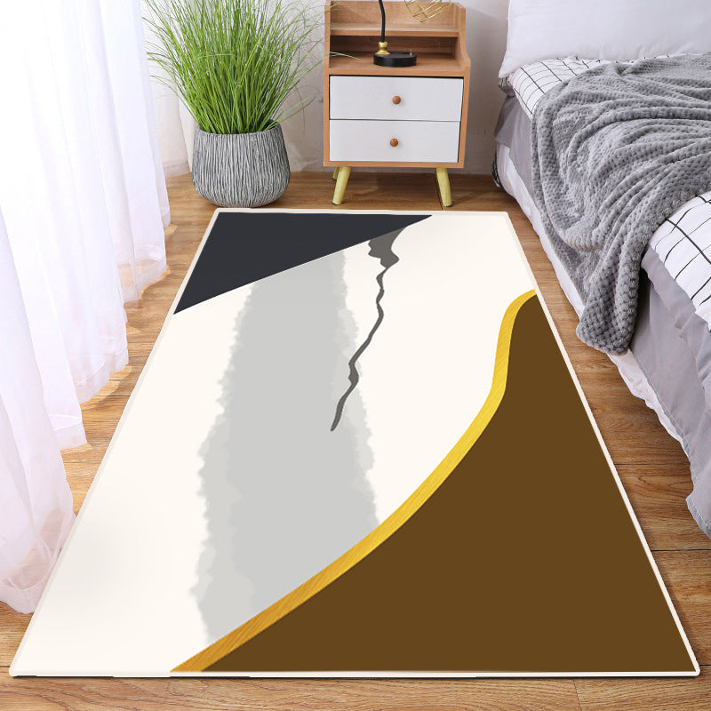 Area Rug Individuality Patchwork Carpet Polypropylene Washable Rug for Home Decor