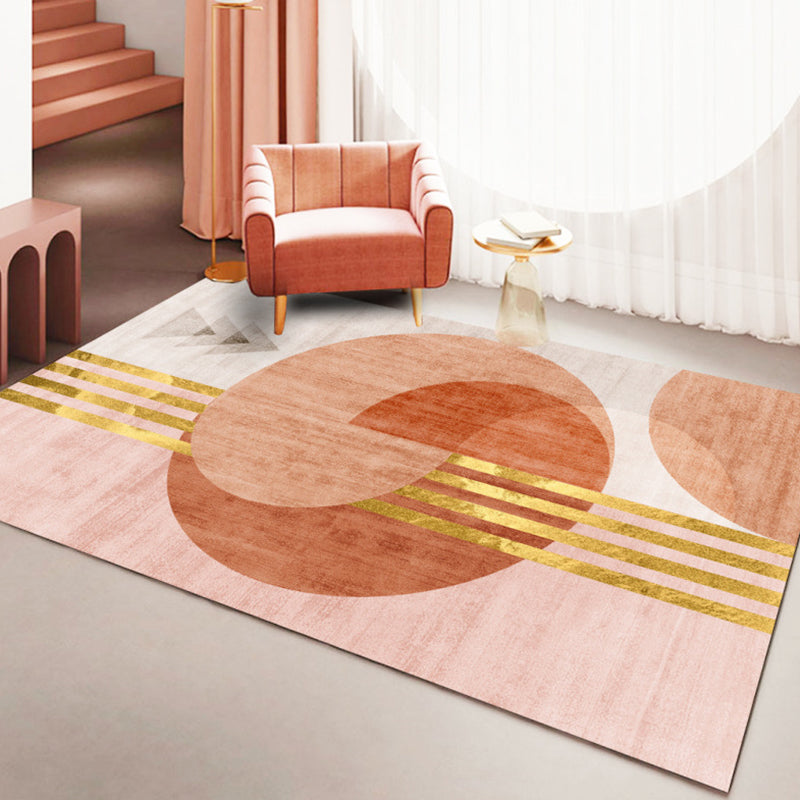 Farbblock Geometrischer Teppichbereich Teppich Polyster Haustierfreundlich Easy Care Area Teppich