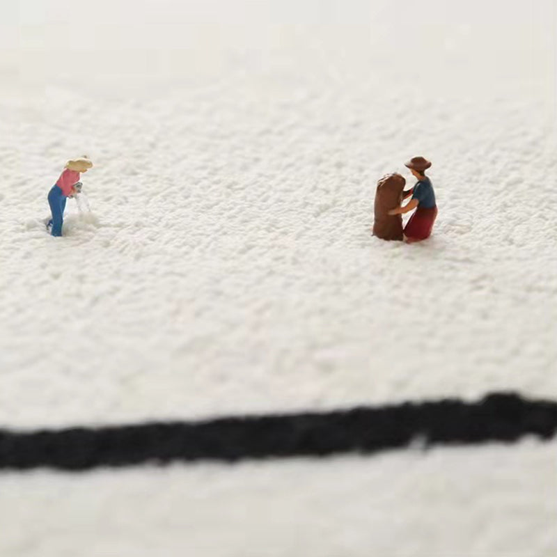 Rapis nordique beige Bloc de couleur polyester tapis lavable intérieur pour décoration domestique