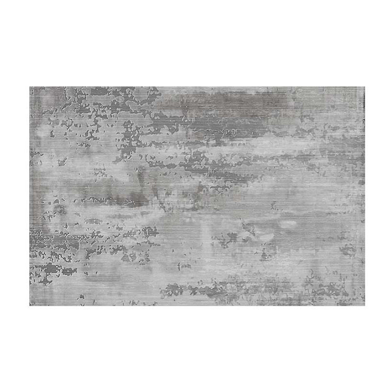 Pale Grey Graphic Rug Polyester Modern Rug Washable Rug for Living Room