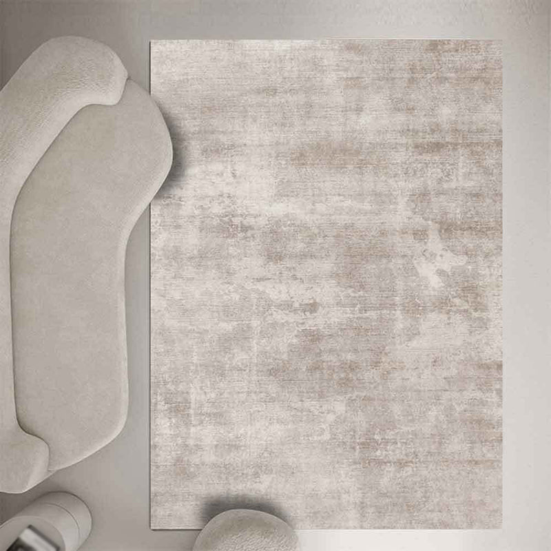 Pale Grey Graphic Rug Polyester Modern Rug Washable Rug for Living Room