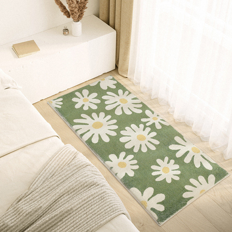 Tappeto moderno beige tappeto di tappeto di fiore in poliestere per arredamento per la casa